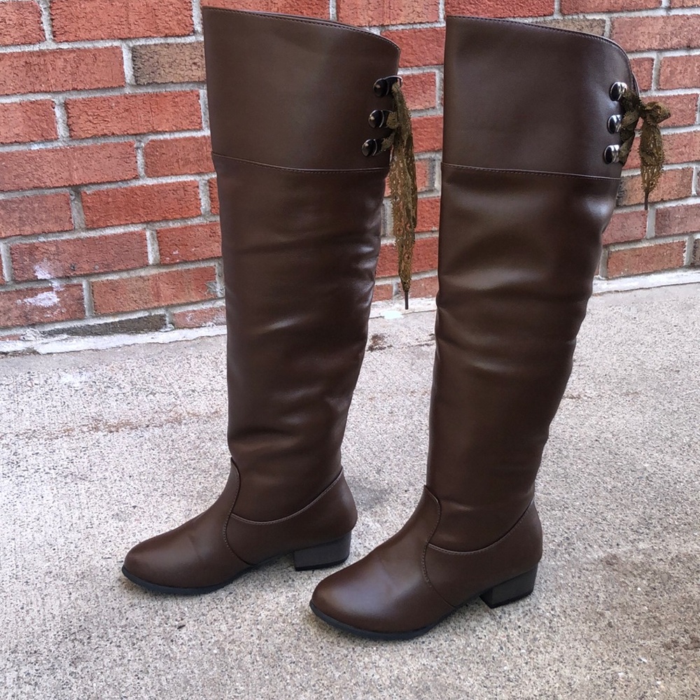 Over the Knee Brown Boots